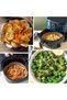 100 sheets of air fryer baking paper, non-stick and oil-resistant, yellow. - 4