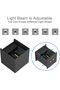 12W outdoor wall light 6000K black. - 3