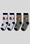 Children's 4-Pack Cotton Patterned Socks