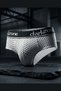 Men's Polka Dot Patterned White Cotton Elastic Slip Underpants - 5