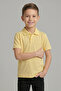 Children's Light Yellow 2-Piece Polo Collar Short Sleeve and Long Sleeve School T-Shirt - 2