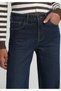 Slim Tapered Fit Women's Dark Indigo Denim Jean Trousers - 5