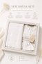 7-Piece Fisto Detailed Newborn Girl Baby Hospital Release Set/ 7-Piece 100% Cotton Premium Girl Baby Zibin Set/Gift Hospital Release Set - 7
