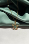 Zircon Stone Pearl Detailed Starfish Figured Necklace - 2