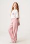 Girl's Linen Palazzo City Style Linen Trousers with Elastic Waist 2583 - 3