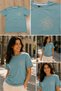 Women's Lace Embroidered Lycra Combed Cotton Short Sleeve T-Shirt - 3
