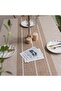 Sustainable cotton and linen tablecloth, rectangular, embroidered, khaki, 140x250 cm - 5
