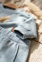 Dino Adventure Embossed Printed Baby Boy Tracksuit Set - Cotton Blue Two-Piece Top and Bottom Set - 6