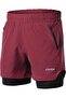 Men 2 in 1 Running Shorts Quick Drying Breathable Active Training Exercise Jogging Marathon Cy