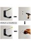 Foldable wall hooks - Multi-functional - 5-piece set - Black - Aluminum - 3