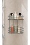 Lifetime Stainless Two-Tier Adhesive Bathroom Corner Shelf