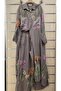 Italian Linen Set Long Tunic Shirt Pants with Sequin Detail