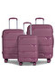Ozone Expandable PP 3PCS Set (20/24/28) Luggage, Hard Shell, Unbreakable, Combination Lock, Suitcase