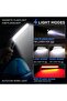 Rechargeable LED Work Light, 2 Pack Foldable USB Portable Flashlight with Magnetic Base, Hook, 270° - 3