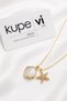 Sea Shell and Star Figured Zircon Stone Stainless Steel Women's Necklace - 4