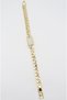 Vip Gold Stone Detailed Gourmet Chain Anti-Tarnish Steel Stylish Bracelet 17+2 cm