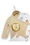 Baby Boy 100% Cotton 5-Piece Hospital Discharge Bodysuit Set with Lion Accessories - 4