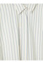Lcw Everyday Blue Striped Linen Blend Women's Shirt Tunic - 7