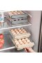 2 Layer Egg Holder for Refrigerator, 32 Eggs Drawer Organizer with Handle, Stackable Clear Tra - 3