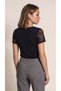 Women's Short Sleeve V-Neck Blouse, Pack of Lace Viscose - 3