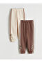 Esvab • Modern & Distinctive Waist Drawstring Bow Printed Girls' Sweatpants 2-Piece Set