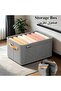 Large Capacity Wardrobe Clothes Organiser, Thickened Non-woven Closet Storage Box, Foldable Clothes - 6
