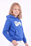 Girl's Printed Kangaroo Pocket Long Sleeve Hooded Sweatshirt