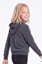 Girl's Printed Kangaroo Pocket Long Sleeve Hooded Sweatshirt - 3