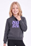 Girl's Printed Kangaroo Pocket Long Sleeve Hooded Sweatshirt - 4