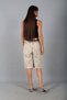 Women's Elastic Waist Pocketed Knee Length Bermuda Italian Cotton Shorts - 4