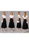 Scuba Fabric Flat Skirt with Elastic Waist - 5
