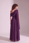 One-Shoulder Glitter Polka Dot Tulle A-Line Long Evening Dress - 2