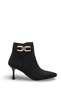 Elara Alba Women's Pointed Toe Heeled Boots 0012507 Black Suede - 7