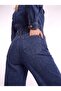 Jeans Set Mid Crop Jacket / Wide Leg Pants Dark Blue - 7