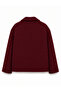 Short Checked Coat - Bordo- - 2