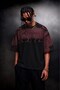 Men's Black Thunder Embossed Print Oversize Tshirt - 2