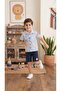 Bebiço 322757 Blue Navy Blue Linen Shirt Shorts Set