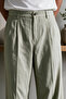Vento Men's Premium Single Pile Detailed Linen Baggy Trousers - 5
