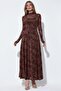 Patterned High Neck Maxi Dress - 4