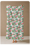 White Background Green Pink Flamingo Patterned 70X150 Beach Towel - Digital Printed Fade-Resistant Bath Towel - 4