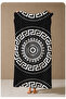 Black and White Greek Key Mandala Patterned 70X150 Beach Towel - Digital Printed Fade-Resistant Bath Towel - 4