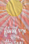 Peach Pink Find Me under the Sun Written Sun Patterned 70X150 Beach Towel - Digital Printed Bath Towel - 2