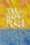 Orange Happy Place Written Sea Patterned 70X150 Beach Towel - Digital Printed Fade-Resistant Bath Towel - 2