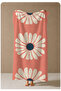 Coral Pink Large Daisy Patterned 70X150 Beach Towel - Digital Printed Bath Towel - 4