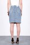 Blue Snow Women's Regular Fit Lycra High Waist Mid-Length Denim Jeans Skirt Ali̇ce-4008 - 7