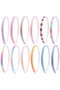 Headbands 4pc 13x14x1cm sequined non-slip women's. - 4