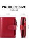 Women's genuine leather RFID zippered wallet card holder. - 4