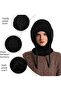 Women's winter balaclava off-white fleece ski windproof cold weather. - 3