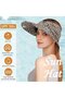 Women's wide-brim sun hat UPF50+ foldable quick-dry beach/golf/run color10. - 3