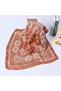 Women's rayon scarf 70x70cm chocolate paisley square headscarf.